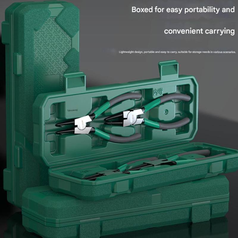 7inch Circlip Pliers Needle Nose Pliers Retaining Rings Pliers For Inner Outer Retaining Rings Industrial Maintenance