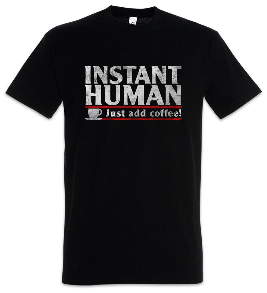 

Instant Human T-Shirt Caffeine Fun Geek Nerd Science Scientist Engineer Coffee L