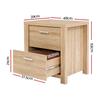 Bedside Tables Artiss Bedside Table Lamp Side Tables Drawers Nightstand Unit Beige Wood