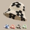 Spring Fisherman Hat for Woman Weaving Bucket Hat Crochet Flower Wide Brims Hat