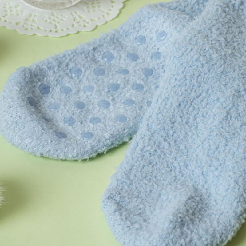 Monfoot Kids 7 9 Year Old Solid Sleep Socks Blue