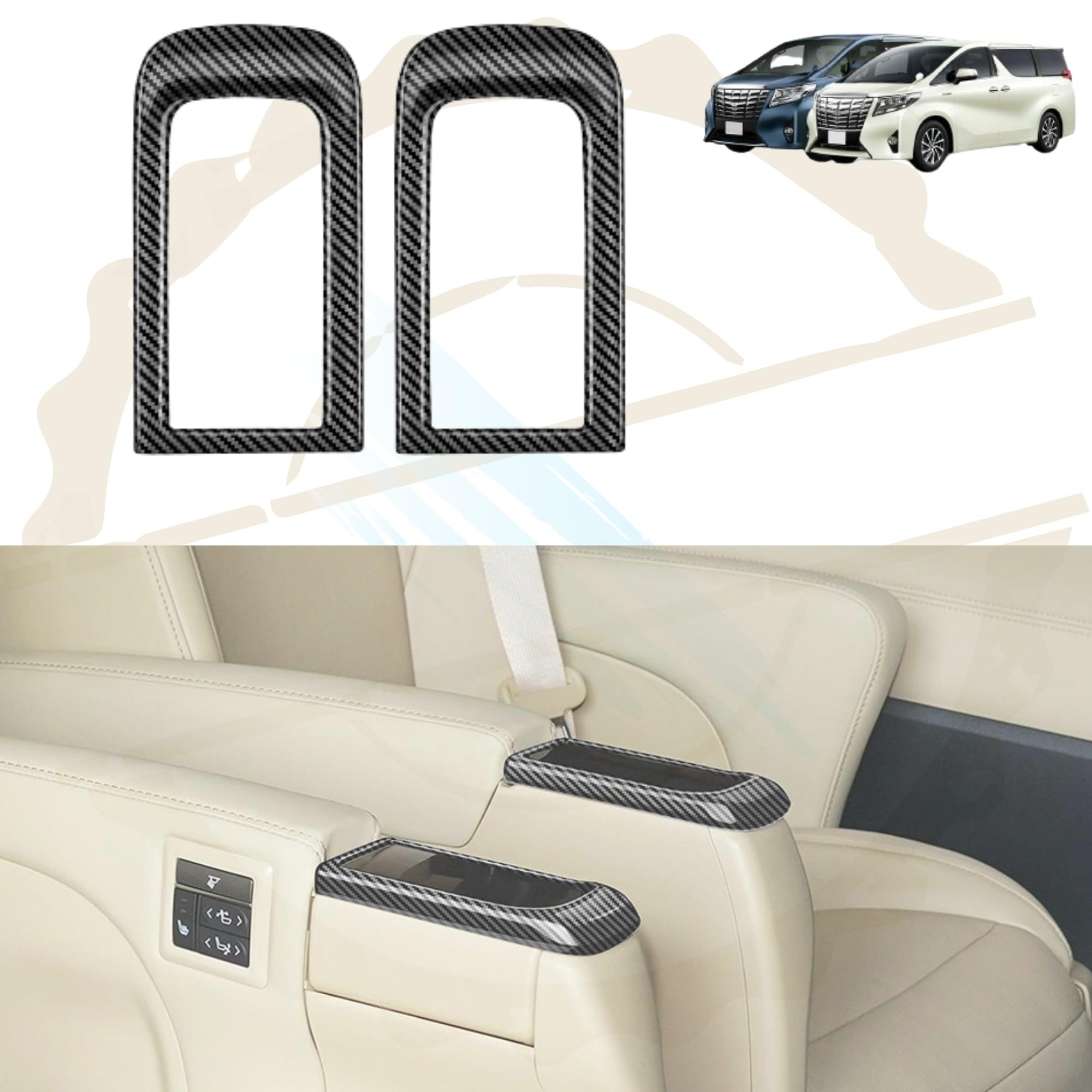 DodoxDIY Applicable Alphard Vellfire 30 Series Early/Late Period Exclusive Interior drink holder panel cover