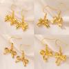 Lucktune Elegant Bow Knot Earrings Women's Stainless Steel Simple Sweet Bow Earrings Fashion Daily Jewelry Party Birthday Gift
