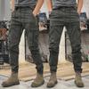 Men's Straight-Leg Tactical Work Pants - Spring/Autumn Casual Outdoor Cuffed Trousers