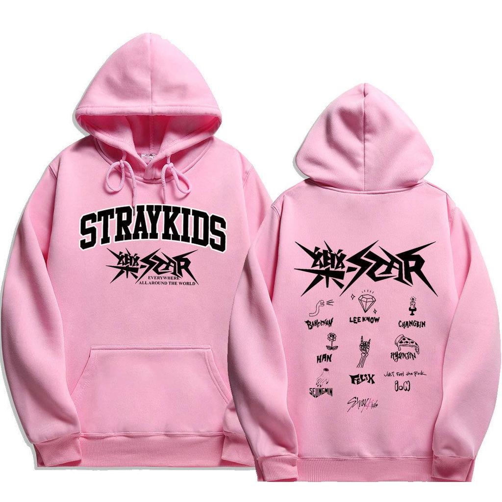 Stray Kids Hoodies Sweatshirts Women Men Cartoon Hoodie Sweatshirt Unisex Cute Printed Cheer Streetwear Coats Tops Pullovers