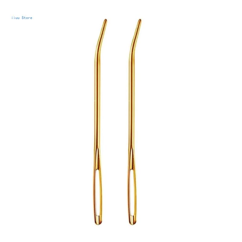 Sewing Needle Set Large Eye Needle Embroidery Bent Needle Yarn Darning Needle for Wool Sewing Knitting Crocheting золотой