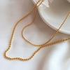 Two Silver Ball Necklaces for Women (Separate and Together)