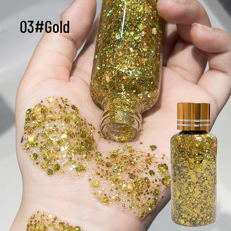 

Блестящие жидкие тени для век для детей - Сценический макияж с крупным гелем с блестками 30ml