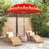 Balinese Sun Umbrella with Base Red 215 X 215 X 260 Cm