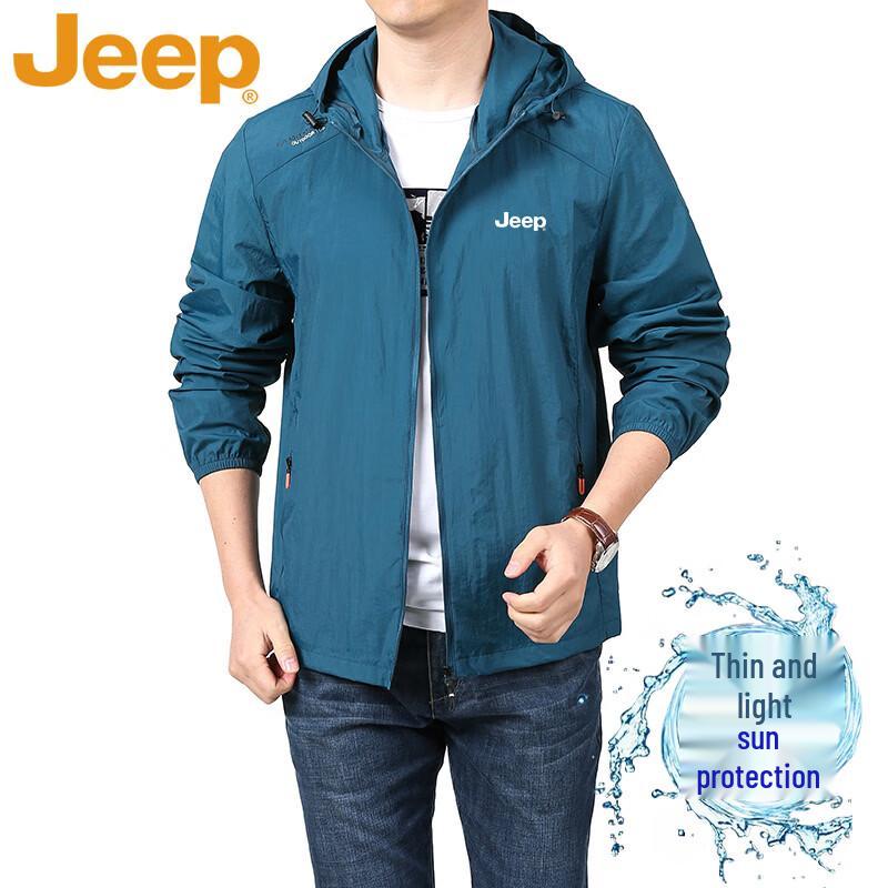 

JEEP Men s Summer Hooded Sun Protection Jacket 5XL