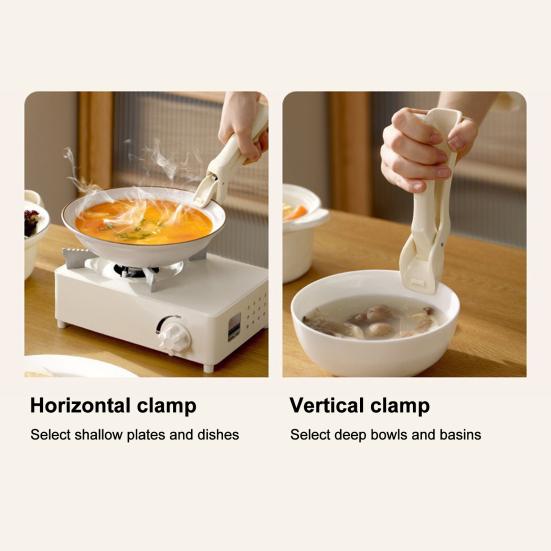 Anti-scald Clip Heat Resistant Bowl Clamp Multi-Angle Non-Slip Grip Oven Safe Ergonomic Kitchen Clip Lifter for Plates Pans Dishes