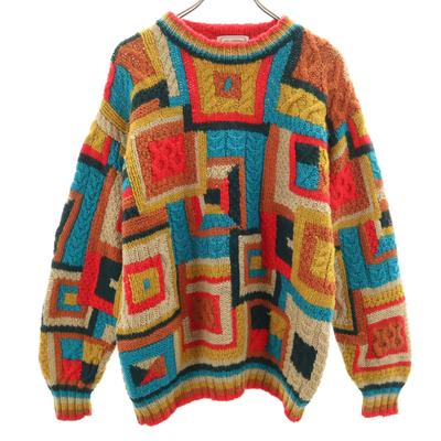 Lamatta 90s Old Overall Handle Long Sleeve Sweater M Multi Knit Men's Used