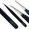 Set Of 10 Precision Tweezers In A Case
