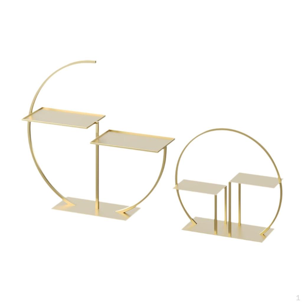 2 Artistic Cake Stands Dessert Trays Serving Multifunction Display Stand Pastry Holder