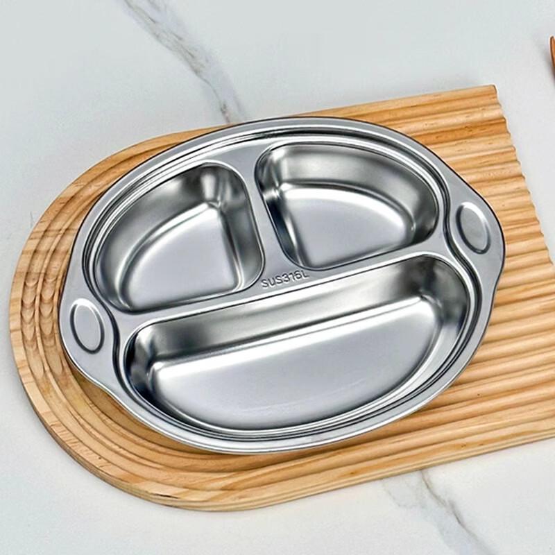 ZISIZ 316 Stainless Steel Divided Kids Plate
