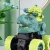 Dinosauři Dětské Hračky Auta Mini setrvačné raketové vystřelovací Vozidlo Vozidlo s pohonem čtyř kol Kaskadérské auto Hračka pro děti Dárek pro chlapce