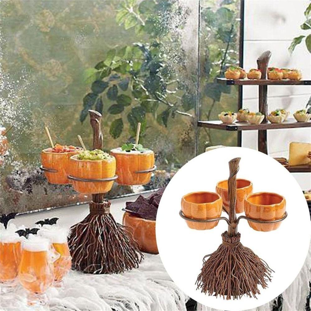Collapsible Pumpkin Tray Detachable Halloween Candy Holder Cute Snack Bowl Stand  Fruit