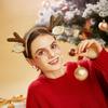 Christmas Theme Headband Festival Props Crochet Hairhoop Seasonal Headwear Holiday Celebration Christmas Tree Headband