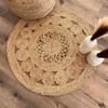 Rug Design Round Jute Carpet Handmade 100% Natural Area Floor Mat Room Rug Round