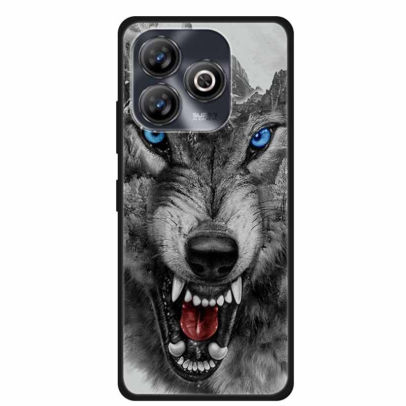 Pro ZTE BLADE A75 4G Pouzdro Zvířata Měkký Silikon TPU Pouzdra na Telefon Zadní Kryt Pro ZTE BLADEA75 Nárazuvzdorný Vlk Ochranný Cool Coque