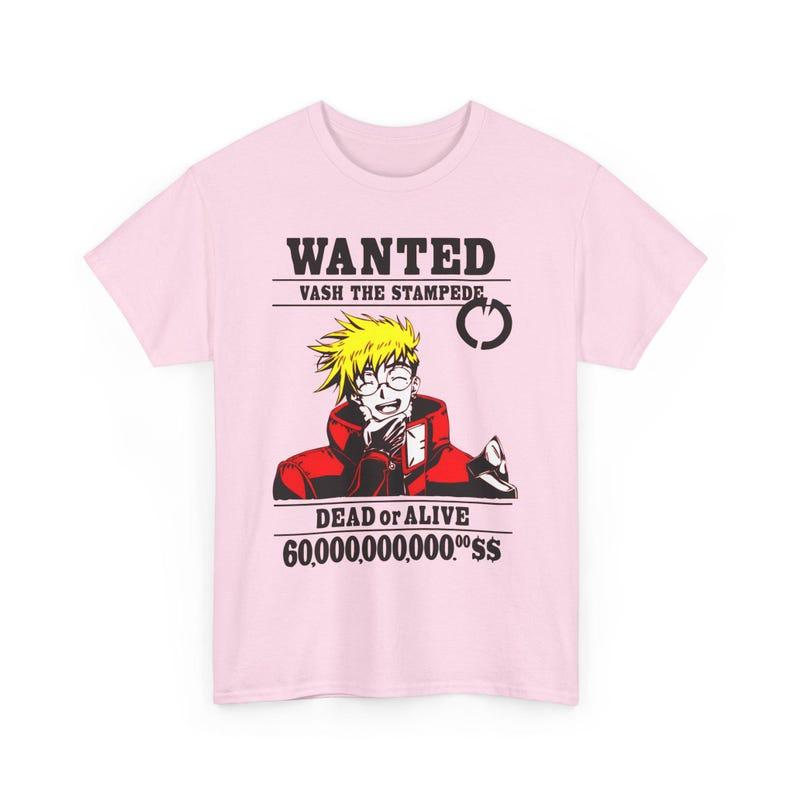 2026 New Hot Sale Trigun Wanted Vash The Stampede Grpahic T-shirt Men Women Hip Hop Streetwear Oversized T Shirt Casual Loose Crew Neck Summer Tops