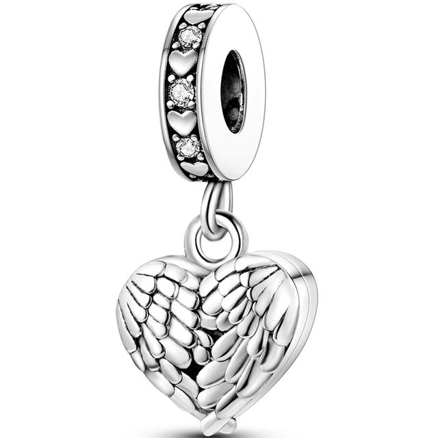 925 Silver Heart Silver Series Pendant Charm Beads Fit Original Bracelet Necklace For Women Diy Making Jewelry Gift