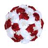 European & American Elegant Ribbon Flower Bridal Bouquet – Beaded Five-Flower Design