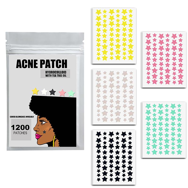 300/600/1200 Pcs/Set Star Pimple Patch Acne Colorful Invisible Acne Removal Skin Care Stickers Concealer Face Spot Beauty
