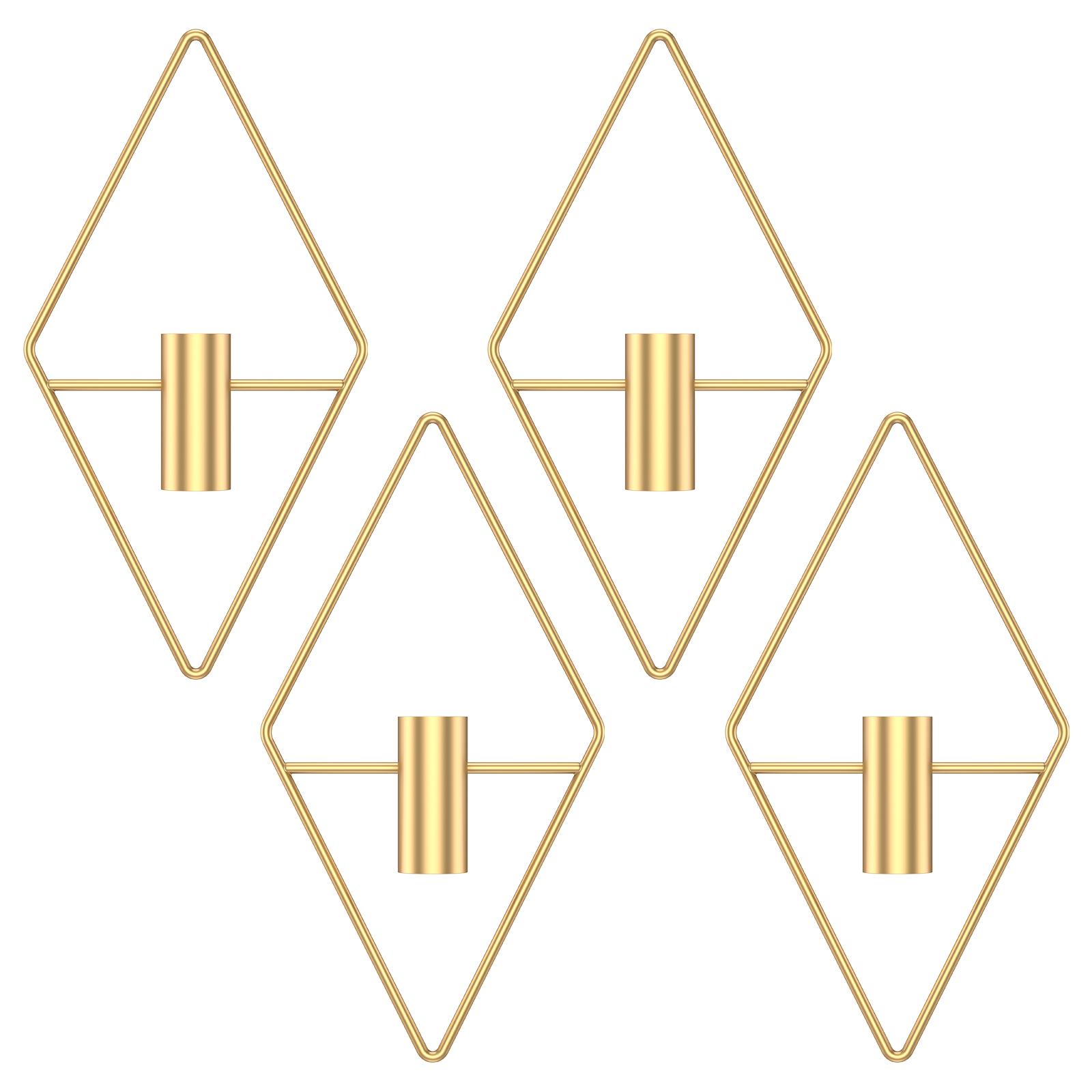 

4Pcs Hanging Vase Wall Decor Planter Pot for Succulents Cactus Faux Plants Metal Wall Art Geometric Room Ornament Flower Vase білий