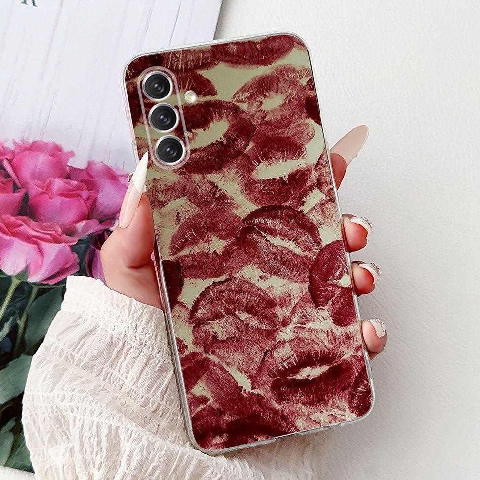 For Samsung A04s Case SM-A047M Clear Aesthetic Cute Cat Fashion Flowers Painted Back Cover For Samsung Galaxy A04s Phone Case