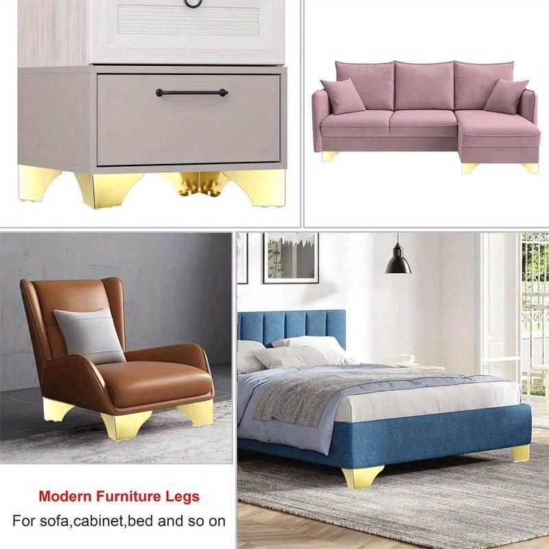 4 Stück Möbelbein Zubehör Möbelbeine Metalldesign Möbelbeine Ersatz Sofa Couchtisch Schrank TV-Ständer Füße