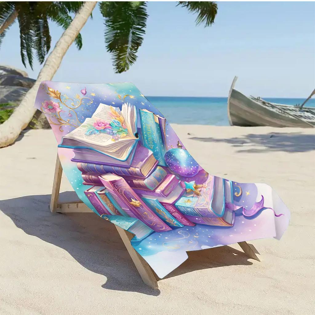 1Pc Vintage Fairy Tale Book Print Soft Skin-Friendly Portable Swimming Hot Spring Beach Towel