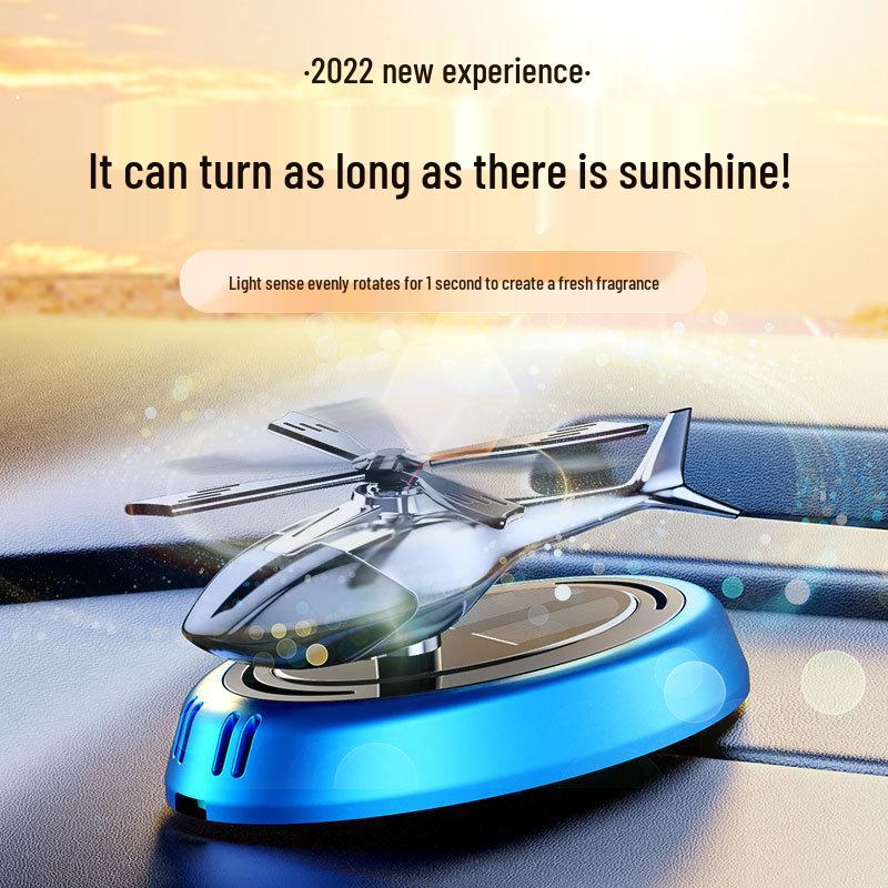 Solar-Powered Rotating Car Essential Oil Air Freshener Ornament