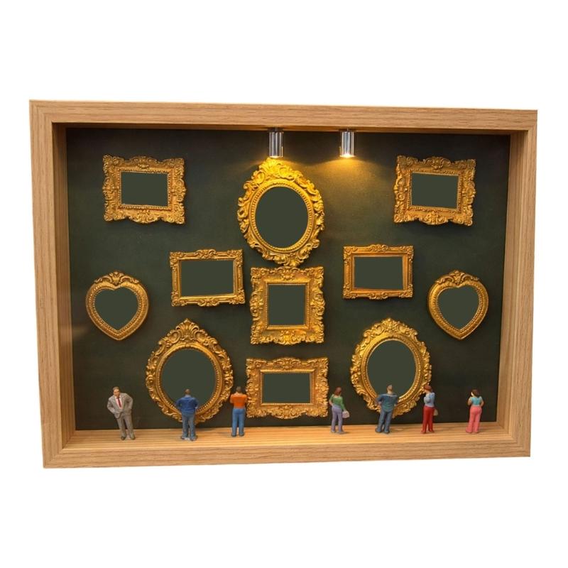 Shadows Box Frame Set,DIY Mini Museums Silhouettes Box Personalize DIY Photo Memory Display Case Valentine Day Gift