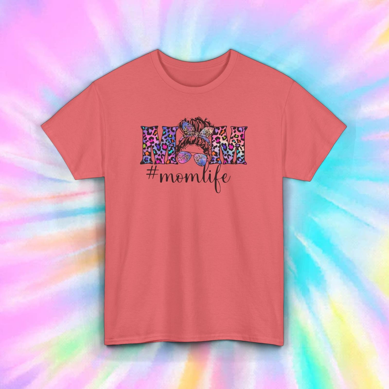 Leopard Print Mom Life T-Shirt | Colorful Hair Sunglasses Graphic Tee S-5XL XXXXL
