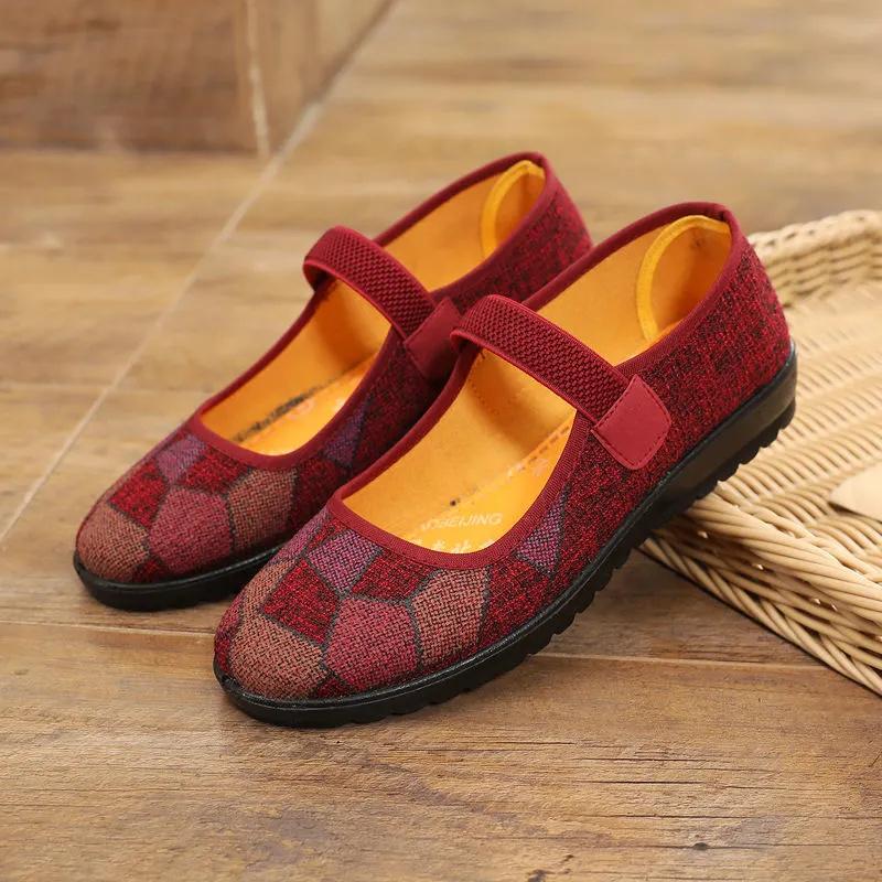 

women classic brown anti skid mesh breathable buckle strap shoes zapatos de mujer lady fashion wine red office work shoes ba326 34