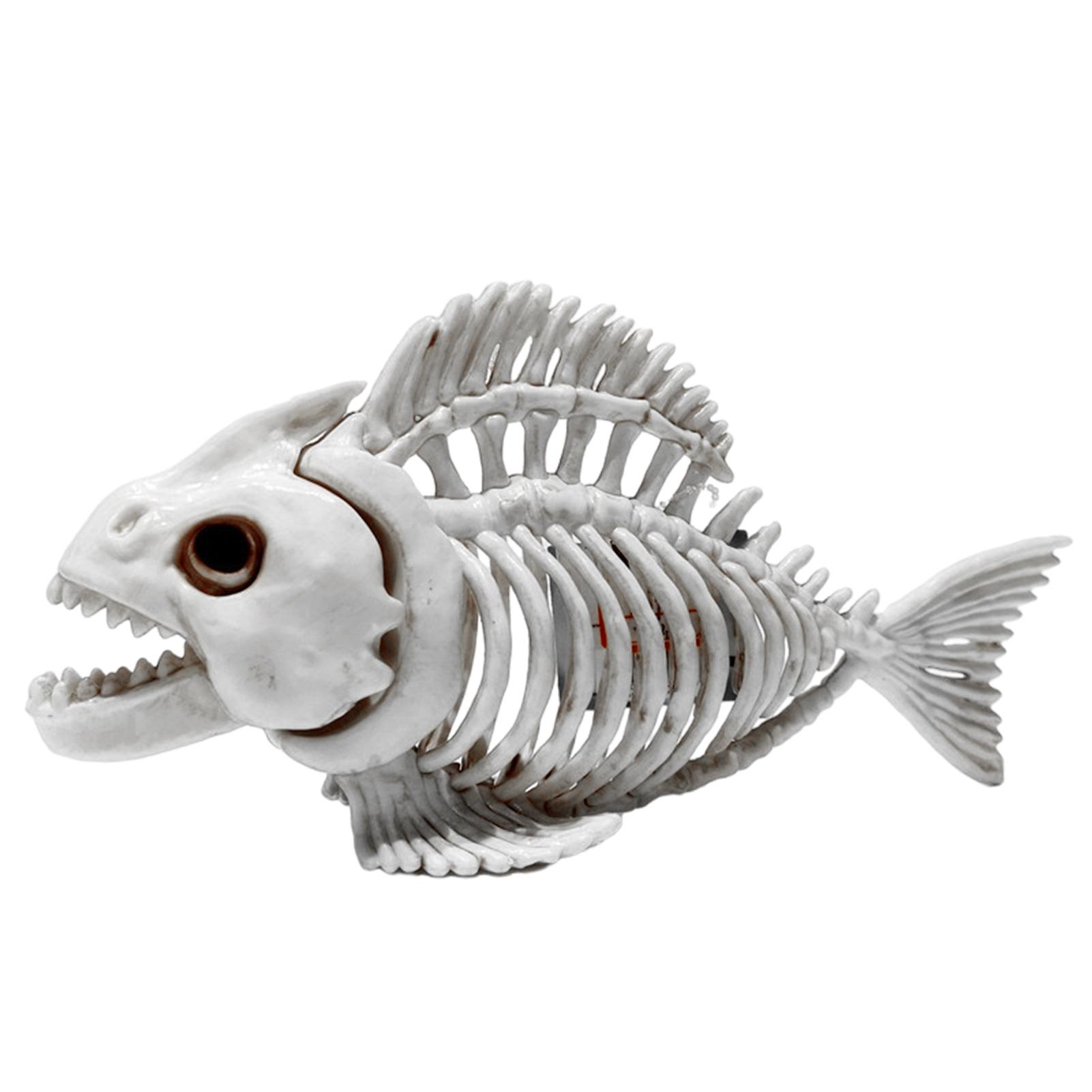 

Halloween Fish Skull Bones Simulated Fish Skeleton Exquisite Design Decorate Horror Ornaments Creepy Decoration Party Props