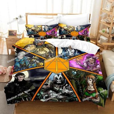The Legend of Vox Machina Bedding Set Duvet Cover Comforter Bed Set Quilt Cover Pillowcase King Queen Twin Size Boys Girl Adult