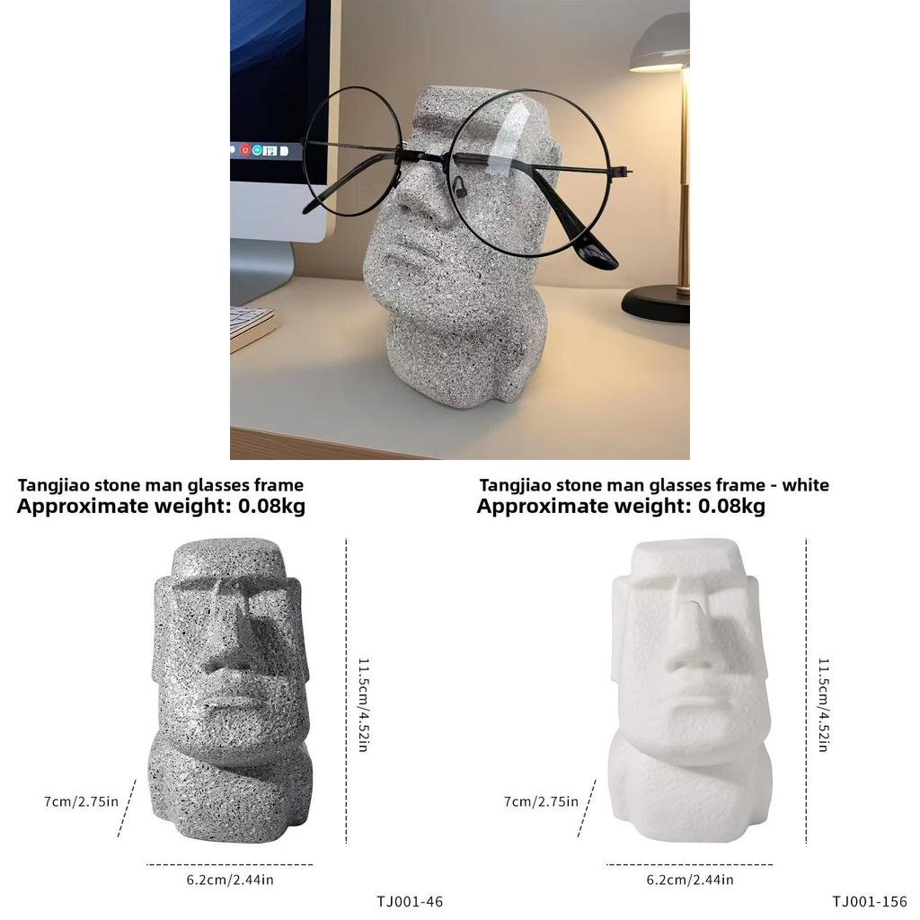 Character Resin Glasses Shelf Organizer For Desk Decor Home Office Use