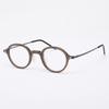 Alloaiweeo [The Air] Al5510 1310G Oriental Round Ultra-Lightweight Eyeglass Frame Khaki Blue Light Lens Selection