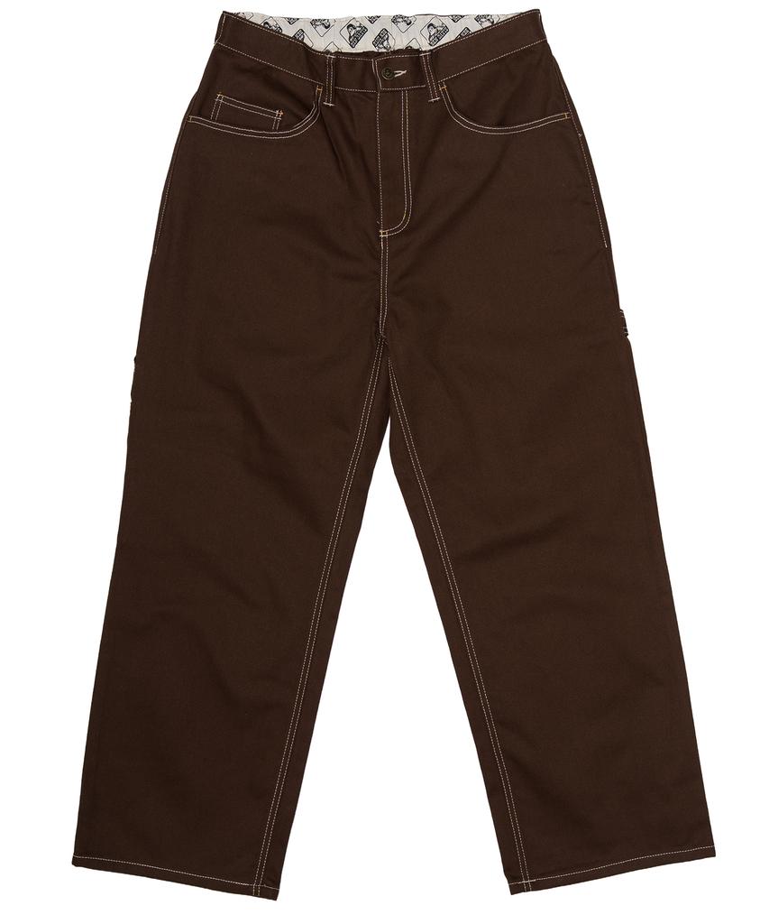 BEN DAVIS Embroidered Painter Pants Ivory