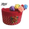 Durable Woven Bins Cotton Rope Storage Basket, Cute Christmas Theme Organizer, Handmade Bowls Decorative Fabric Bin for Snacks And Sundries