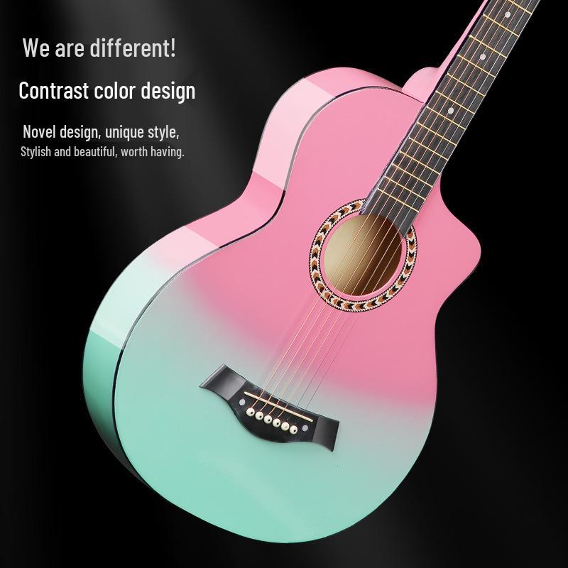 38-Inch Gradient Acoustic Wooden Guitar for Beginners