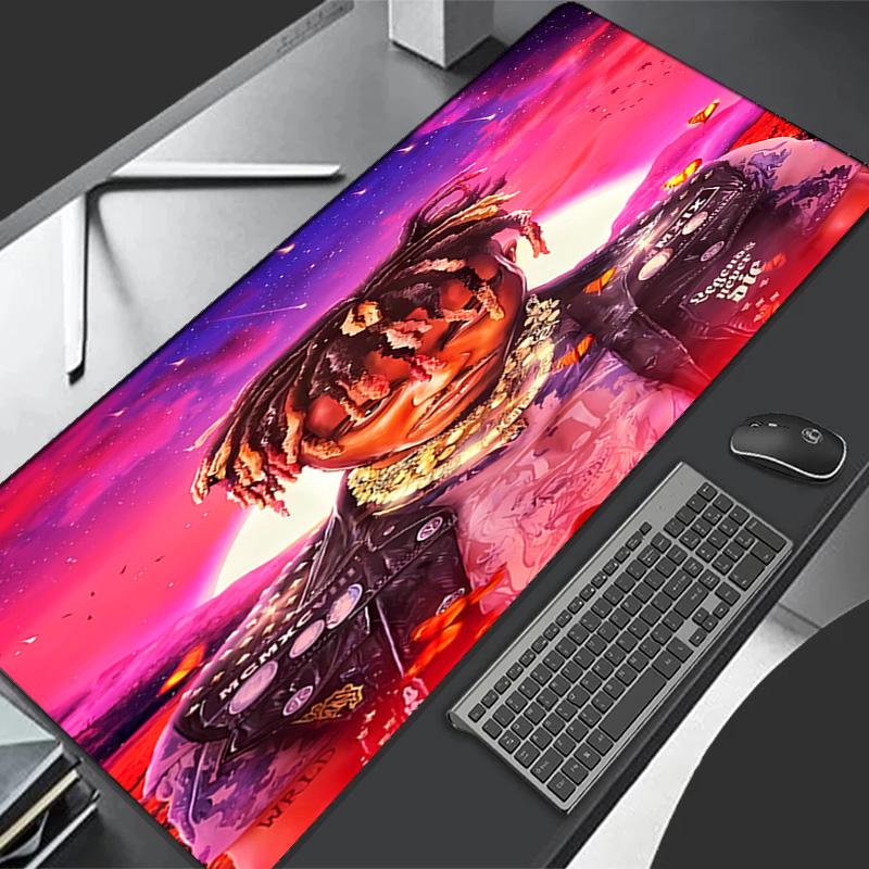 Juice WRLD Thema Premium Rutschfestes Mauspadd mit Genähten Kanten, Strapazierfähiges Gummi-Material, für Schreibtisch & Gaming Tolle Geschenke