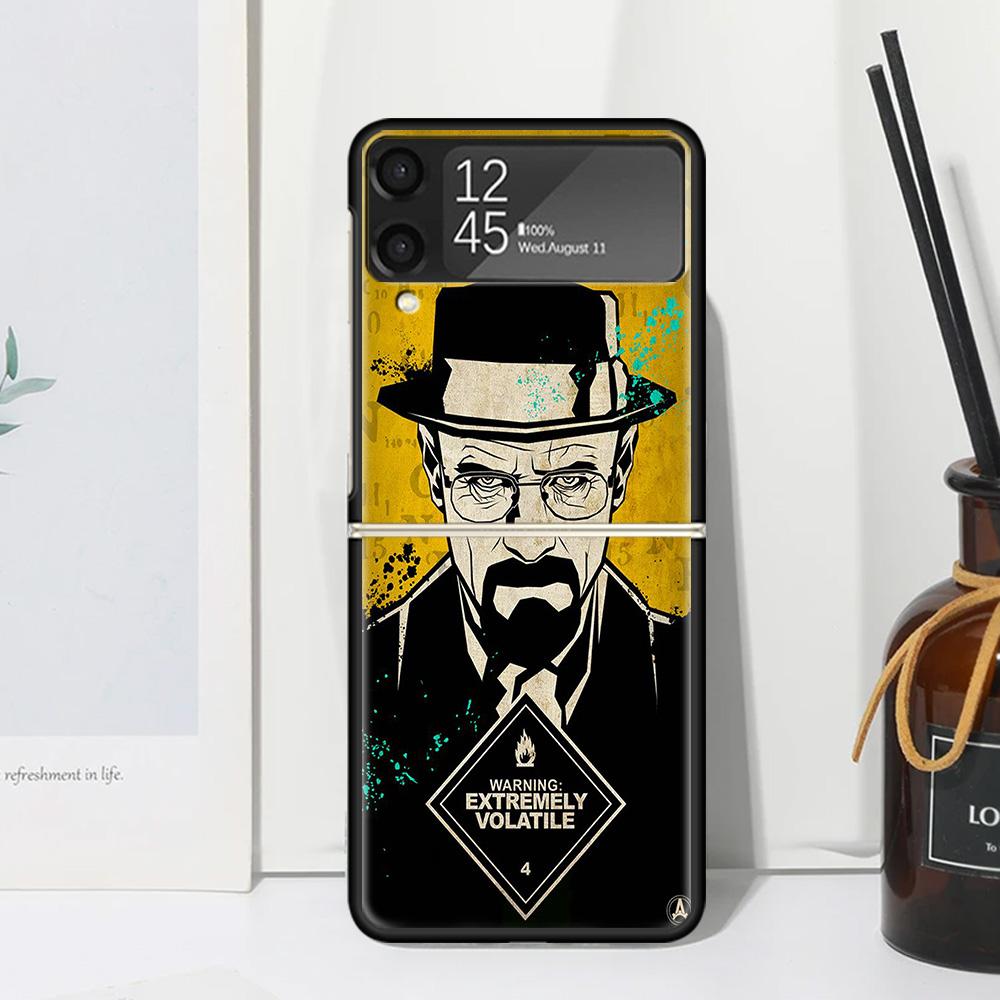 Breaking Bad WalterWhite Phone Case For Samsung Galaxy Z Flip 7 Flip7 Zflip 6 Flip6 5 Flip5 4 Flip4 3 Flip3 5G Fundas Black Cove