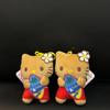 Hello Kitty Swim Ring Surfboard Plush Keychain Beach Swim Circle Black Skin Kitty Pendant Cute Cartoon Decor Bag Holiday Gifts