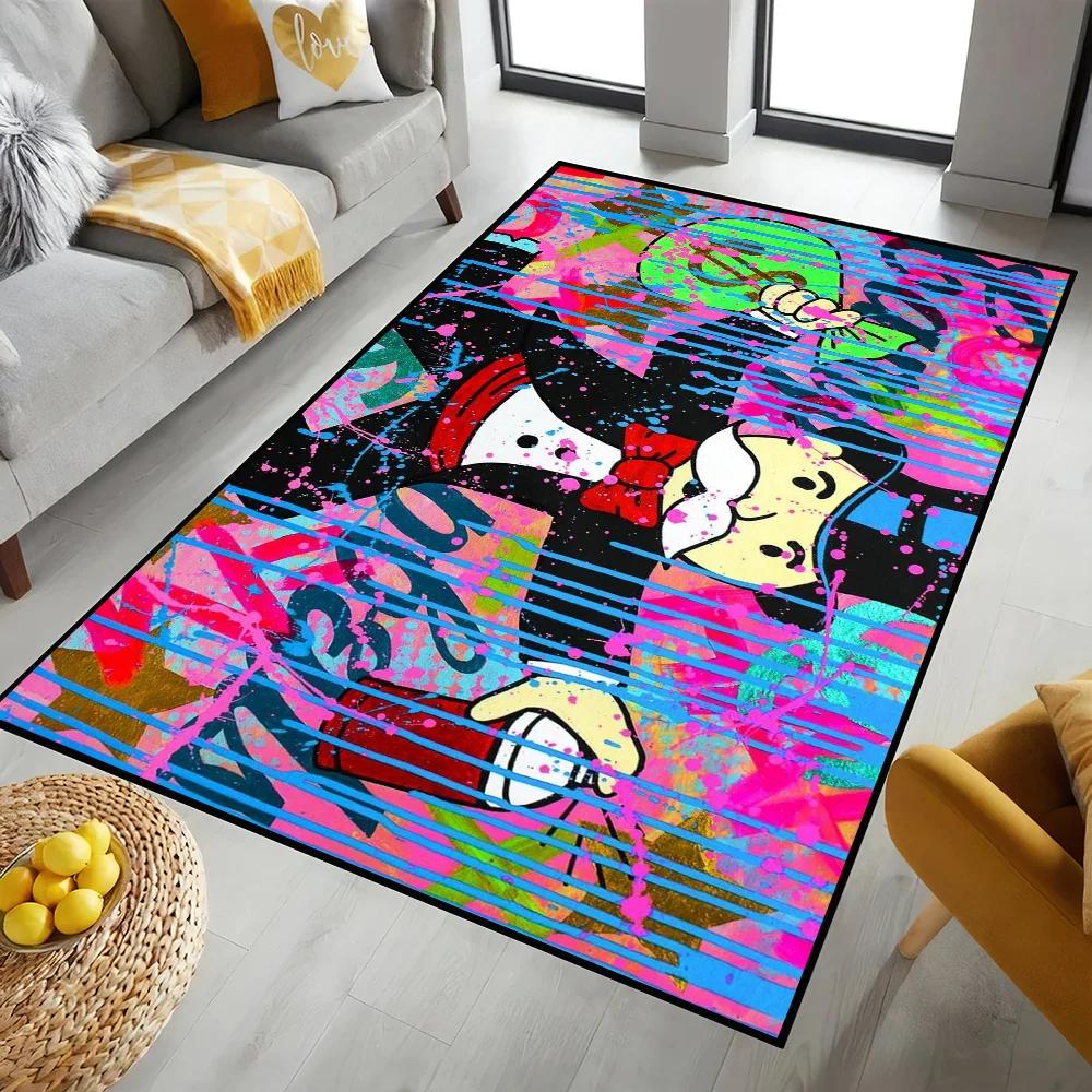 Dollar Alec Monopoly Luxury Door Mat Entrance Non-slip Washable Kitchen Carpet Living Room Hallway Rug Bathroom Decoration