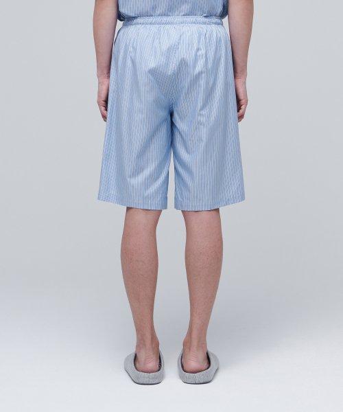 [Musinsa Standard] Cotton Tencel Half Pajama Set [Sky Blue Stripe] [Shipped from Korea] 100% Authentic