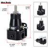 WLR - Universal Black Fuel Pressure Regulator With White Oil Gauge 3 Pieces AN6 Fittings 30-70 PSI WLR7845