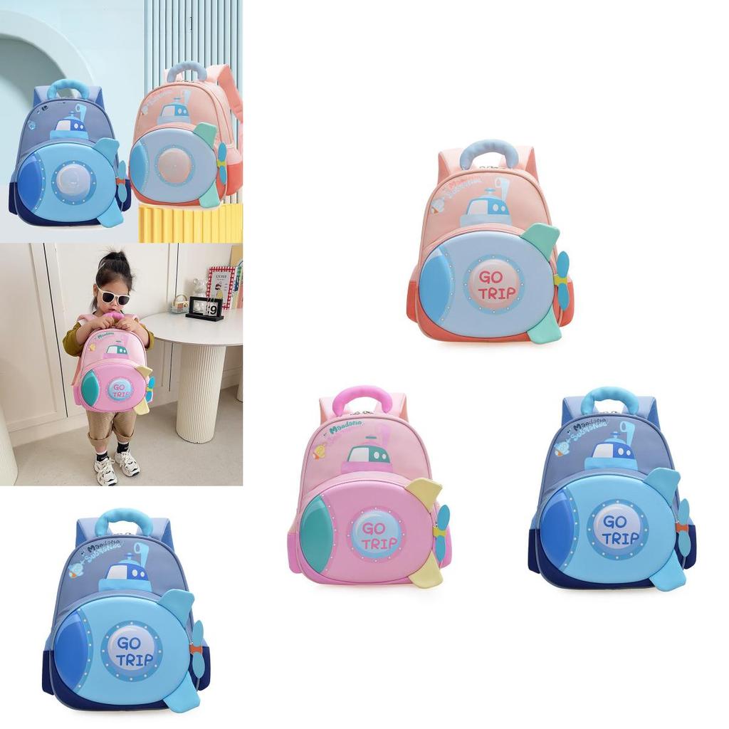 Kids Cartoon 3d Hard Shell Backpack With Breathable Nylon For Preschoolers